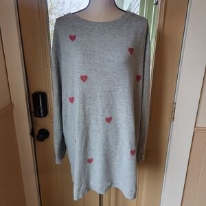 Phil Love Heart Sweater Oversized Tunic | M